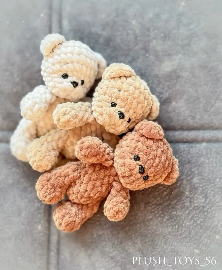 Crochet mini teddy bears amigurumi