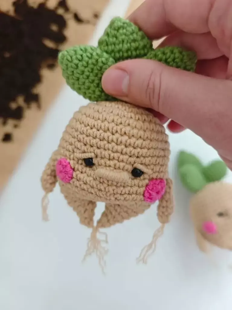 Crochet Mandrake amigurumi doll