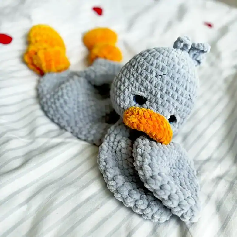 Cute goose crochet snuggler