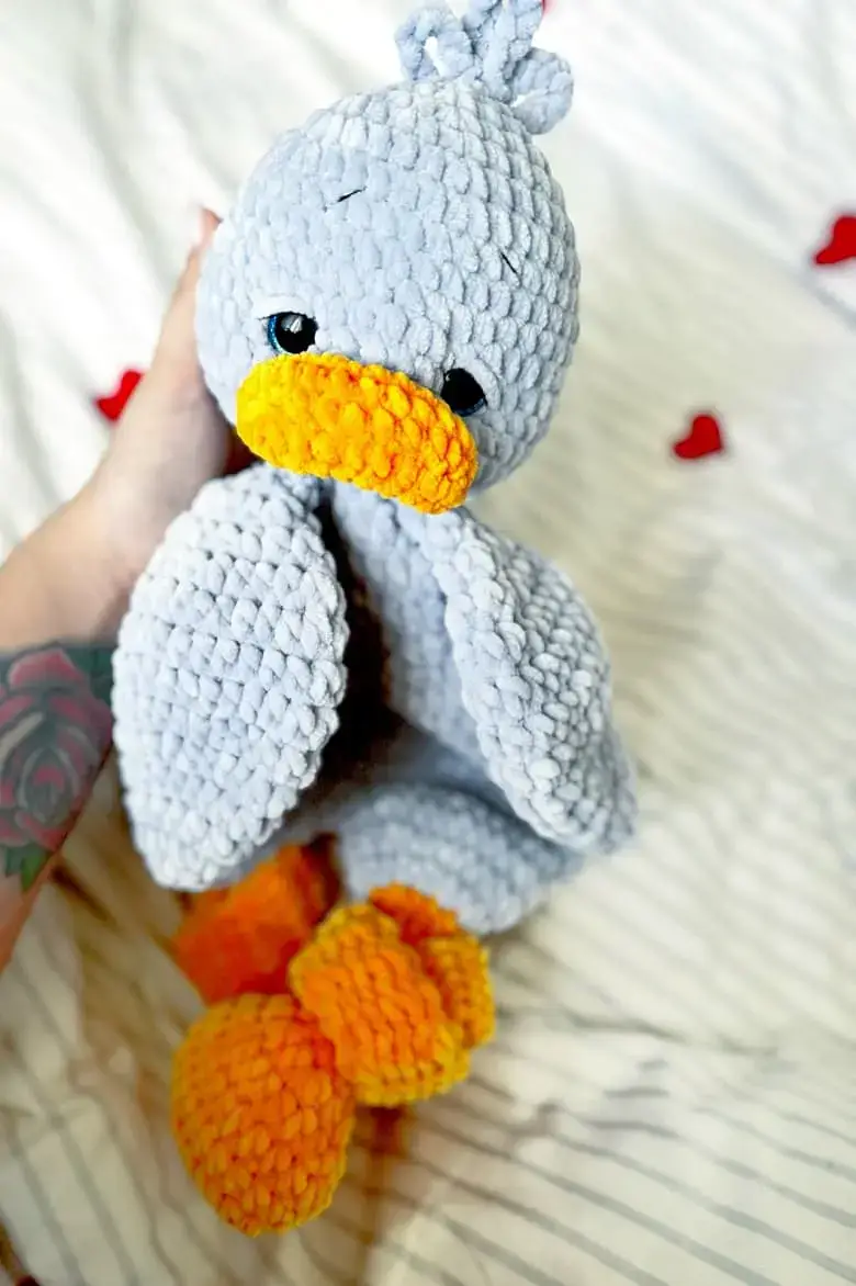 Goose crochet snuggler
